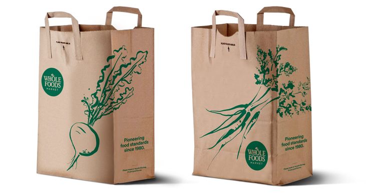 Яркие бумажные пакеты для розничной торговли