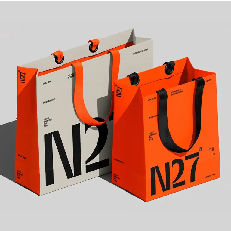 Печать бумажных и крафтовых пакетов с логотипом