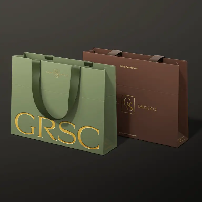 Крафтовые пакеты с фирменным дизайном — примеры работ