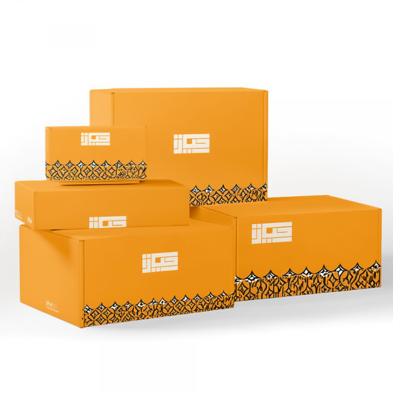 Современная упаковка с фирменной печатью для бизнеса